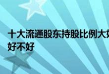 十大流通股东持股比例大好吗 十大流通股东占比例高的股票好不好