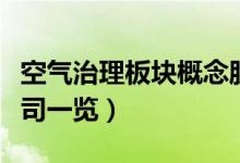 空气治理板块概念股有哪些（空气治理上市公司一览）