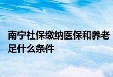 南宁社保缴纳医保和养老 南宁享受职工医保退休待遇需要满足什么条件 