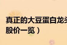 真正的大豆蛋白龙头股是谁（大豆蛋白概念股股价一览）