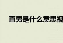 直男是什么意思视频（直男是什么意思）