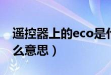 遥控器上的eco是什么（遥控器上的eco是什么意思）