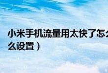 小米手机流量用太快了怎么处理（小米手机流量用太快了,怎么设置）