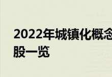 2022年城镇化概念股龙头有哪些城镇化概念股一览