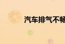 汽车排气不畅会出现什么问题 