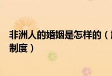 非洲人的婚姻是怎样的（旅游常识中非洲实行什么样的婚姻制度）