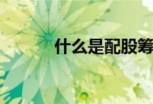 什么是配股筹资（什么是配股）