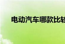  电动汽车哪款比较好电动汽车车型推荐 
