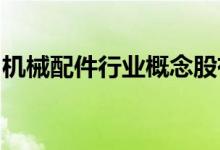 机械配件行业概念股有哪些机械配件股票一览