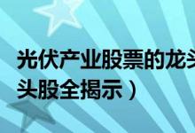 光伏产业股票的龙头股都有哪些（光伏产业龙头股全揭示）