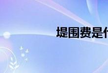 堤围费是什么（堤围费）