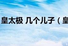 皇太极 几个儿子（皇太极是谁的第几个儿子）