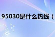 95030是什么热线（95030是什么热线电话）
