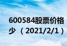 600584股票价格（600584股票价格今天多少 （2021/2/1））