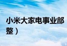 小米大家电事业部（小米组织架构进行重大调整）