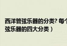 西洋管弦乐器的分类? 每个分类的主要乐器有哪些?（西洋管弦乐器的四大分类）