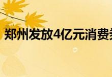 郑州发放4亿元消费券（每人50元今日可领）