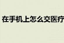 在手机上怎么交医疗保险 一年需要多少费用 