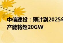 中信建投：预计到2025年全球薄膜电池产能约40GW国内产能将超20GW