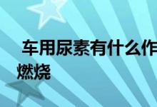  车用尿素有什么作用 从什么地方喷入发动机燃烧  