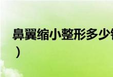 鼻翼缩小整形多少钱（大鼻头姑娘真是有福！）