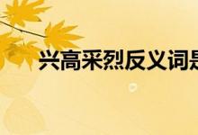 兴高采烈反义词是（兴高采烈反义词）