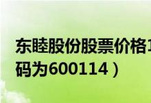 东睦股份股票价格10.17元（东睦股份股票代码为600114）