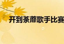 开到荼蘼歌手比赛（开到荼蘼歌词全文）