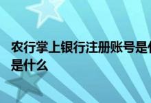 农行掌上银行注册账号是什么 注册登录农行掌上银行的步骤是什么