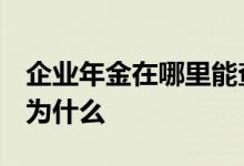 企业年金在哪里能查询 企业年金有必要交吗 为什么