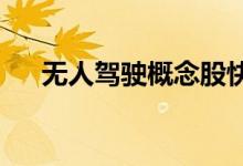 无人驾驶概念股快速拉升永新光学涨停