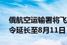 俄航空运输署将飞往俄11个机场的临时限制令延长至8月11日