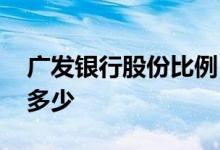 广发银行股份比例 广发银行股东持股比例是多少 
