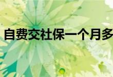 自费交社保一个月多少钱 自费交社保划算吗 