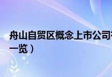 舟山自贸区概念上市公司有哪些（舟山自贸区上市公司股票一览）
