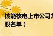 核能核电上市公司龙头有哪些（核能核电概念股名单）