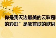 你是我天边最美的云彩是哪首歌的歌词（“你是我天边最美的彩虹”是哪首歌的歌词）