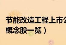 节能改造工程上市公司有哪些（节能改造工程概念股一览）