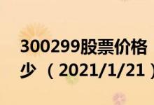 300299股票价格（300299股票价格今天多少 （2021/1/21））