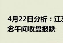 4月22日分析：江苏神通跌近5%节能技术概念午间收盘报跌