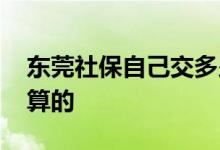 东莞社保自己交多少钱一个月 五险费用怎么算的 