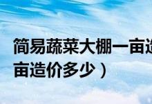 简易蔬菜大棚一亩造价多少（普通蔬菜大棚每亩造价多少）