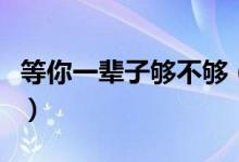 等你一辈子够不够（一生等你够不够歌词谢谢）