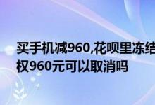 买手机减960,花呗里冻结了960,需要还吗 买手机花呗已授权960元可以取消吗