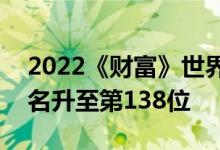 2022《财富》世界500强榜单出炉碧桂园排名升至第138位