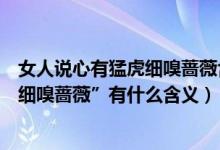 女人说心有猛虎细嗅蔷薇含义（男生跟女生说“我心有猛虎细嗅蔷薇”有什么含义）