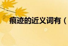 痕迹的近义词有（痕迹的近义词是什么）