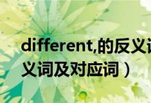 different,的反义词是什么（different的反义词及对应词）