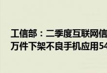 工信部：二季度互联网信息服务投诉平台共收到投诉33.56万件下架不良手机应用54款