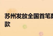 苏州发放全国首笔数字人民币知识产权质押贷款